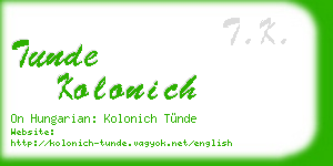 tunde kolonich business card